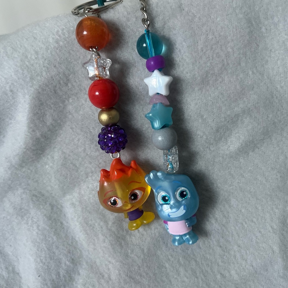 Handmade Elemental Disney Doorables Keychains